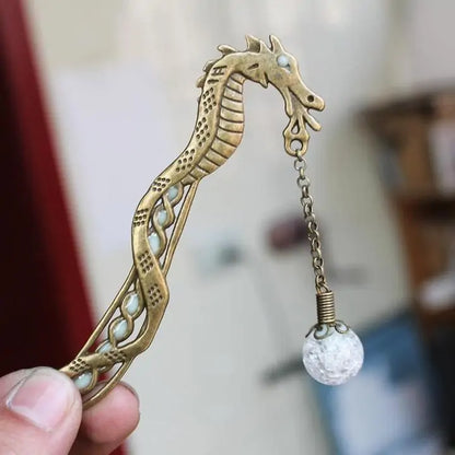 Luminous Book Wyrm Bookmark