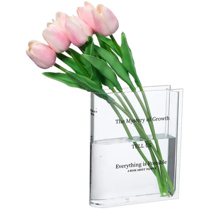 Transparent Book Vase