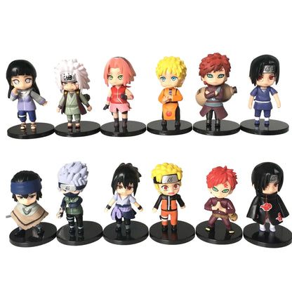 12pcs/set Naruto Anime Shippuden PVC Figures Toys