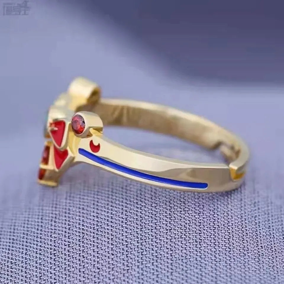 Sailor Tsukino Usagi Moon Red Bow Transformer Ring