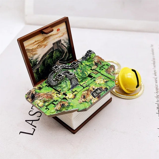 3D Pop-up Fantasy Book Keychain