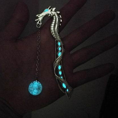 Luminous Book Wyrm Bookmark